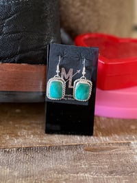Image 3 of Fox Turquoise Square Dangles