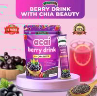 Image 3 of Fitgum - Acai Berry Powder Drink w/Chia Seeds -10sachet