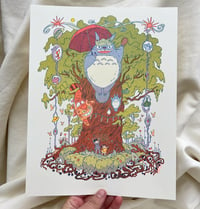 Image 1 of Small 'The Spirit Totoro' Risograph Print 