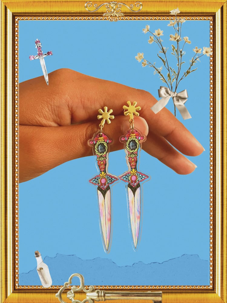 Image of Dagger to my Heart earrings