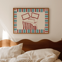 Image 2 of Butteflies In Bed Print