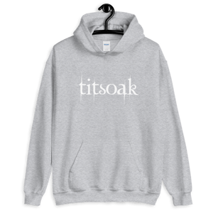 TITSOAK hoodie (white ink)