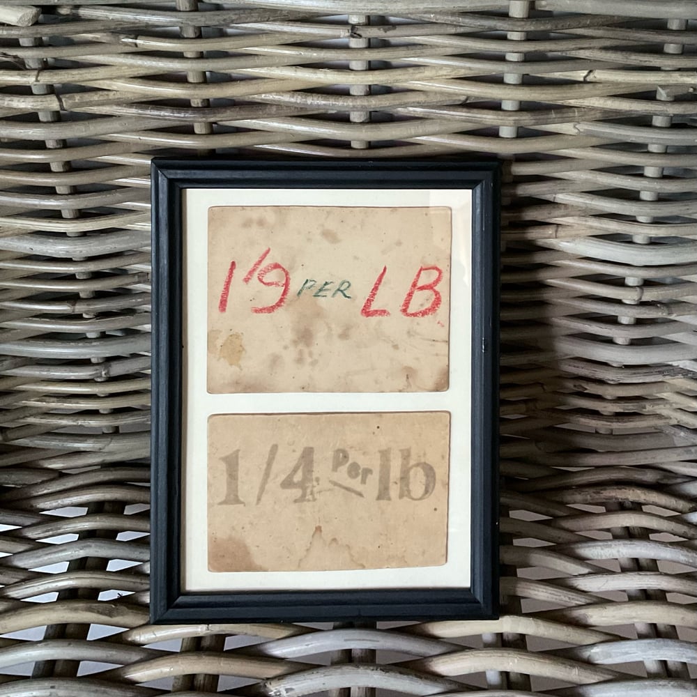 Image of Framed Price Cards no.2