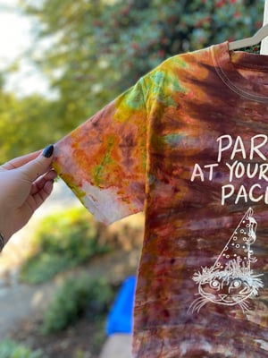 Image of SMALL Party At Your Own Pace Tie Die Shirt 4