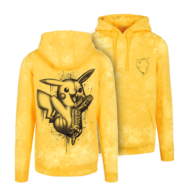#025 Anatomy Limited Yellow Bleached Hoodie