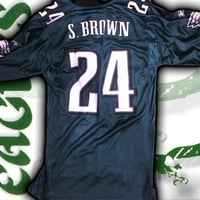 Image 1 of 💎ViNTaGe💎PHiLaDeLPHiA EaGLeS 🦅 SHeLDEn BRoWN AuToGrapH ✍🏾 Jersey 