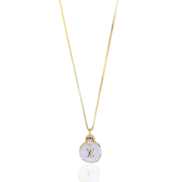 Image 1 of Purple Louis Vuitton Pastille Logo Necklace