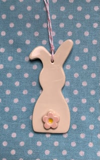 Image 8 of Ceramic Floppy Ear Flower Bottom Bunny decoration