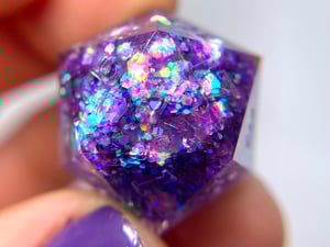 Image of Seal of Solomon glitterful dice set (inked upon order)