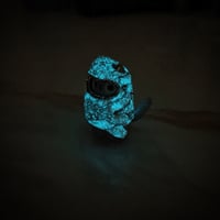 Image 8 of Glow in dark mummy gray cat ceramic figurine