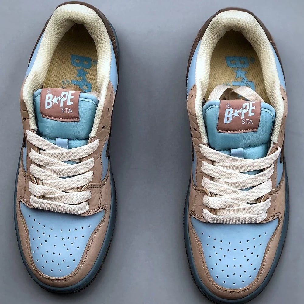 Image of Bape Sk8 Sta Low Beige