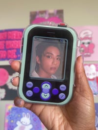 Image 1 of bts fandom phone photocard holder.