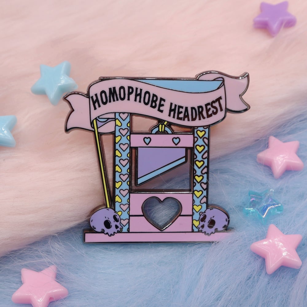 Image of Homophobe Headrest Enamel Pin