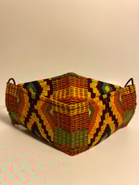 Image 2 of 3D Face Mask Kente Print