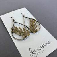Image 3 of Leaf Teardrop Earrings
