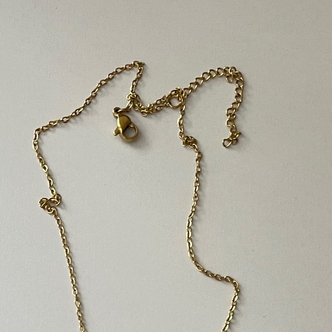 'glass star' gold chain necklace