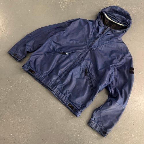 Image of SS 2011 Stone Island Leather Hooded Jacket, size XXL