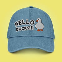 Image 3 of Denim Hello Ducks!!! Hat