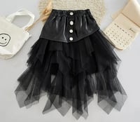 Image 1 of Pleather Tulle Skirt 