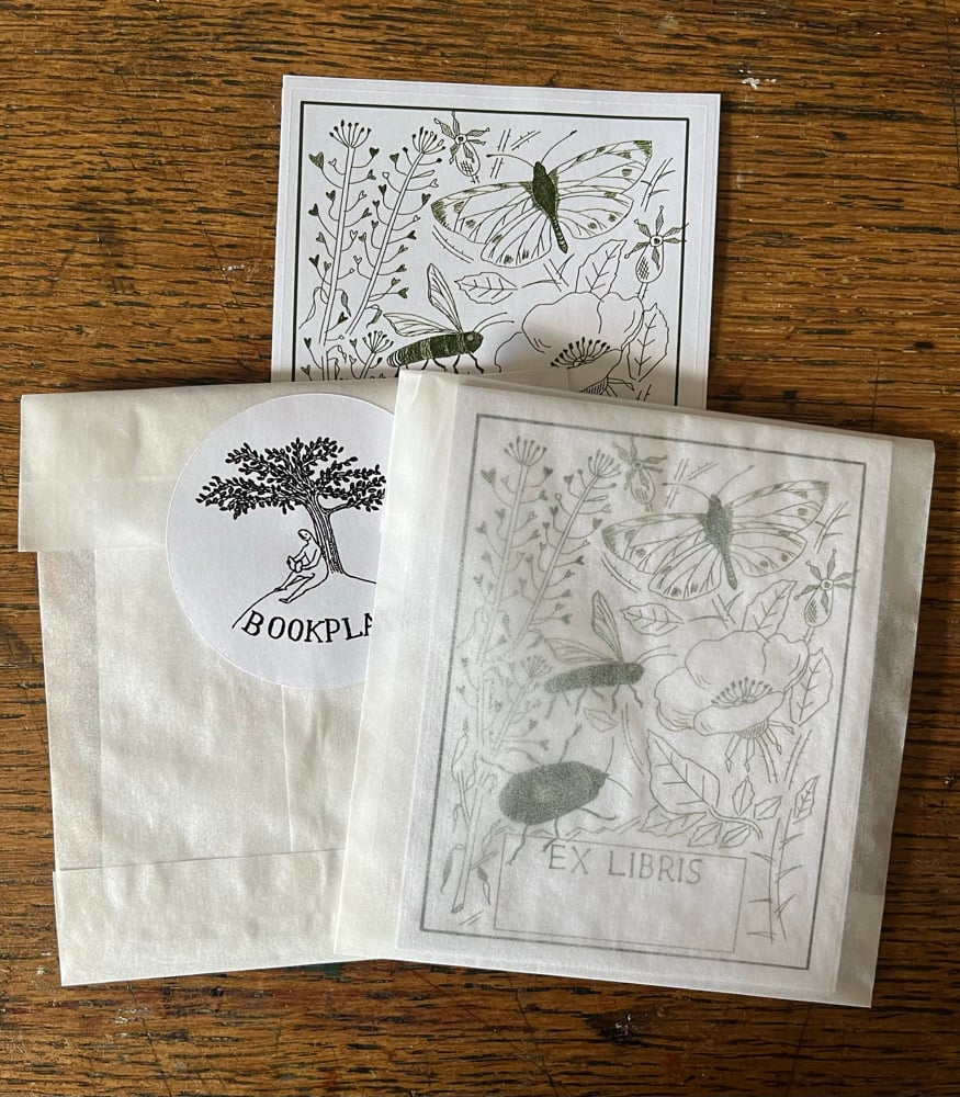 Image of Bookplate pack, olive 