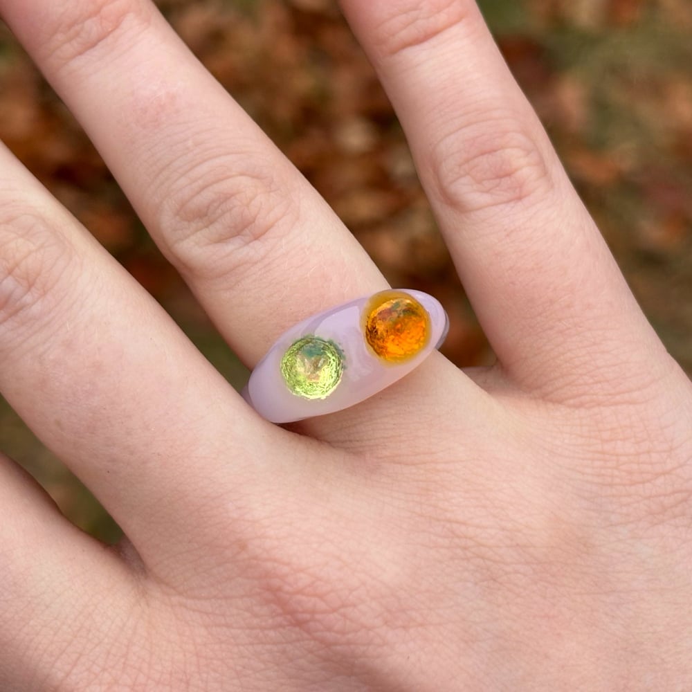 Image of tutti frutti frog ring 