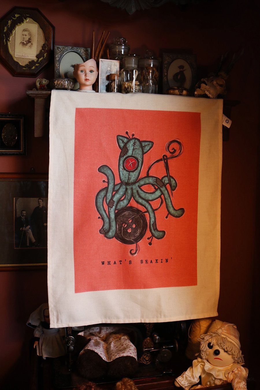 Image of Squid Tea Towel/Wall Hanging