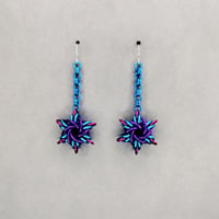 Image 4 of Starry Night Chainmaille Earrings