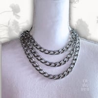 Image 1 of TRIPLE CHAIN NECKLACE 