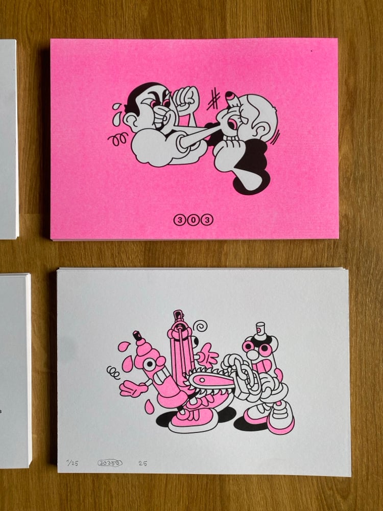 Image of fluo pink riso