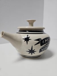 Image 2 of Teapot 2 - "Hail Yourself" Flail & Stars *SECONDS PIECE*