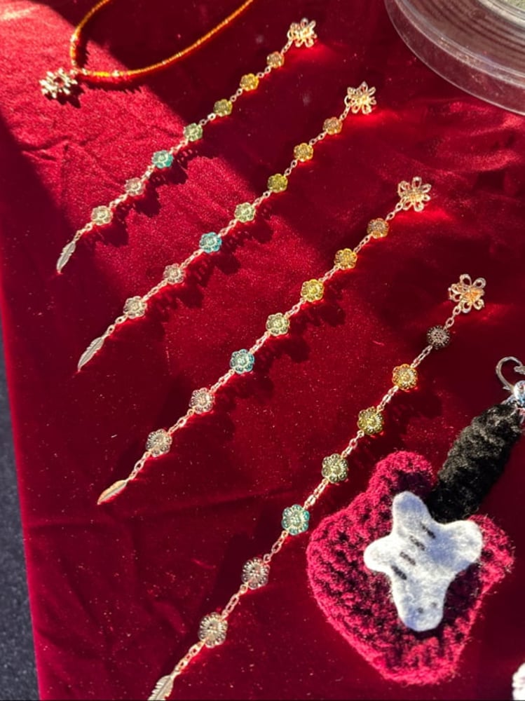 Image of mini floral claw clips