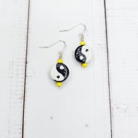 Image 2 of Ceramic Yin Yang Earrings