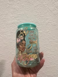 Image 1 of She Who Kneels Before God Inspirational Glass Cup