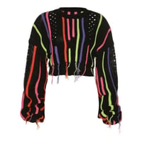 Image of Black colorblock sweater 