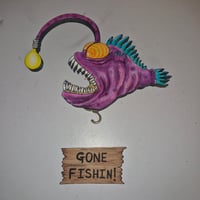 Image 1 of Angler fish wood cutout 