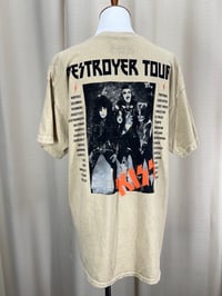 Image 3 of KISS beige oversize boyfriend rocker t-shirt