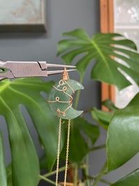 Image 4 of Green Aventurine Gold  Moon Necklace