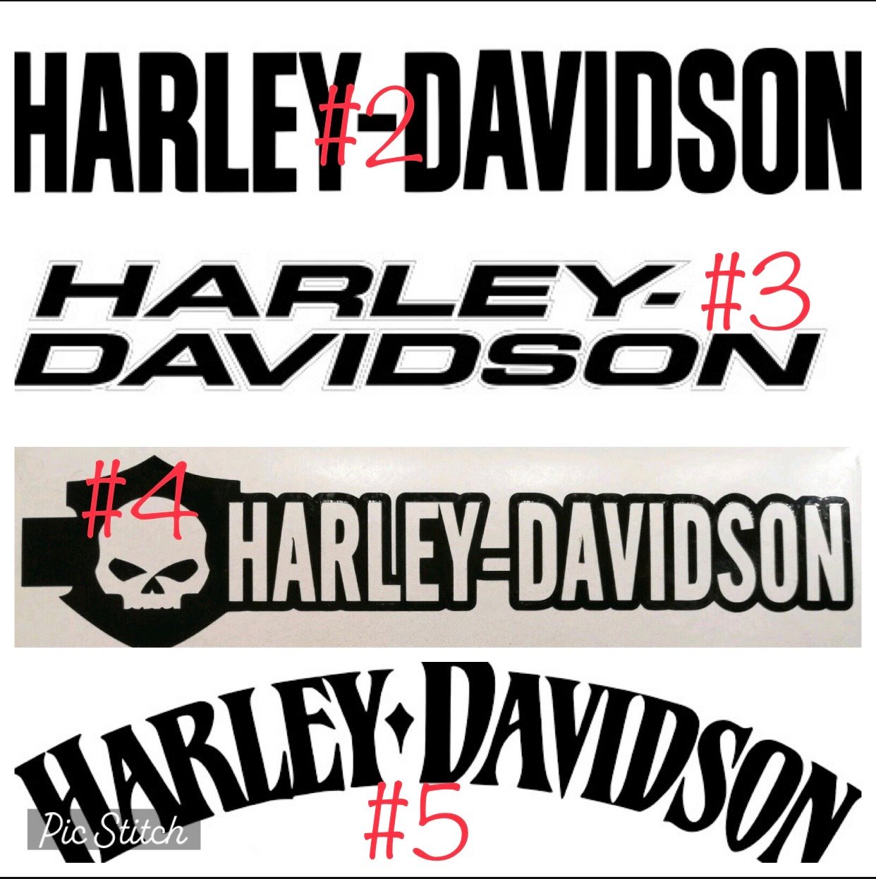 Harley davidson bag online decals