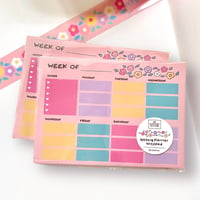 Image 1 of Flowers Weekly Planner Notepad