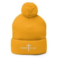 Image 4 of John 3:16 Pom-Pom Beanie