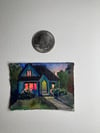 Tiny painting— house at night 