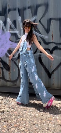 Image 1 of Distressed overalls