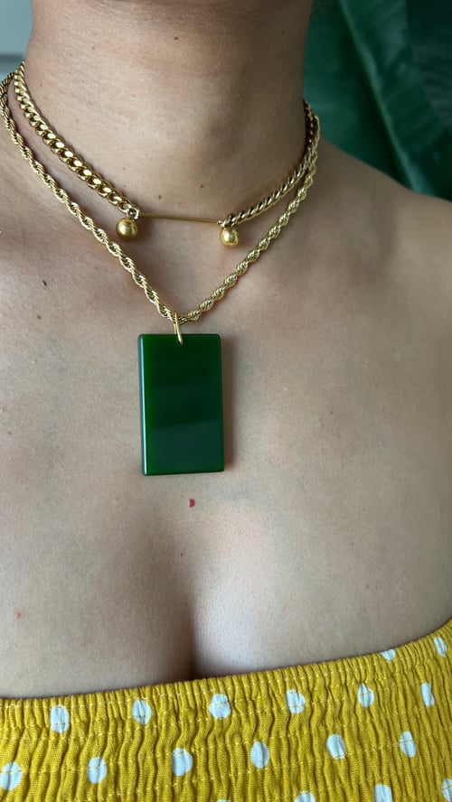 Image of HERB • Green Jade Necklace 4/20 Special
