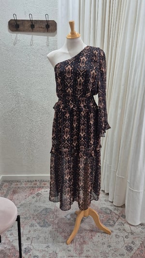 Image of Golden Night Paisley Print Celestial Love Maxi Dress. By Three of Something.