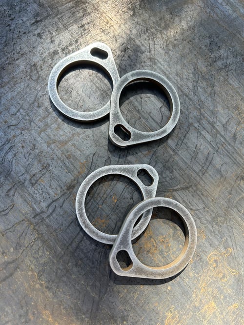 Image of Shovelhead Exhaust Flanges Mild Steel