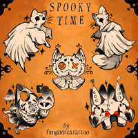 Spooky time stickers sheet 