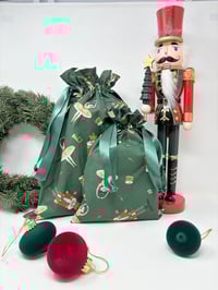 Image 1 of Le Pochon-Cadeau doublé coton nutcracker et danseuse 