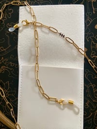 Image 2 of dainty 444 - gold eyeglass chain