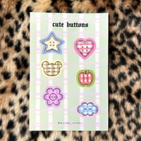 cute buttons sticker sheet