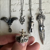 Image 4 of  Crystal dagger necklace